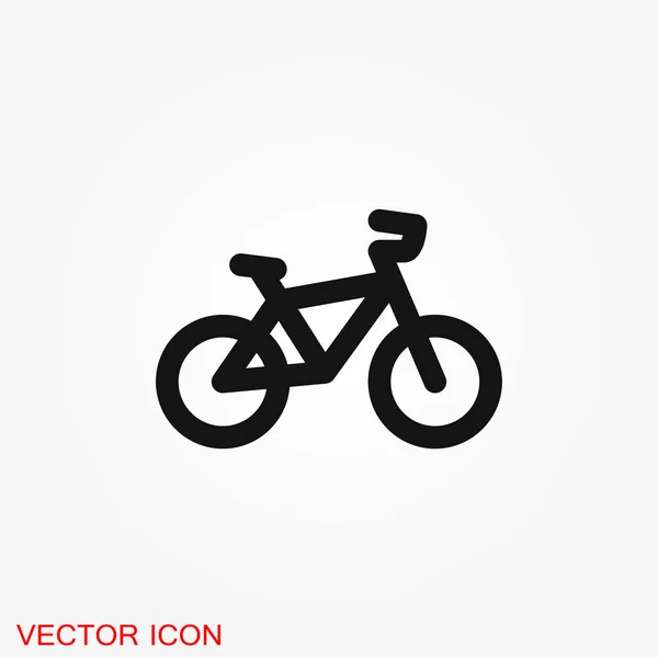 Ícone Bicicleta Vetor Elemento Plano Para Ilustração Sobre Fundo — Vetor de Stock