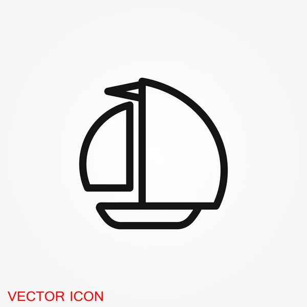 Boat Icon Vector Trendy Flat Style Isolated White Background Boat — Stock Vector