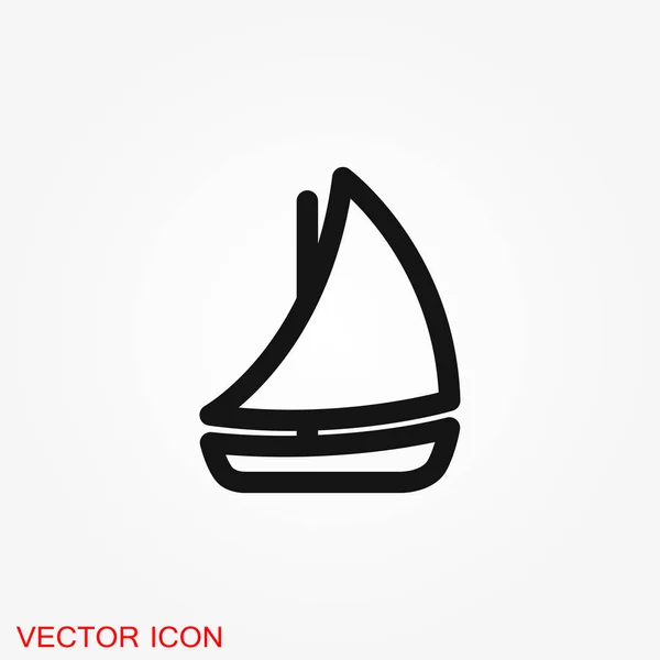 Icono Del Barco Vector Estilo Plano Moda Aislado Sobre Fondo — Archivo Imágenes Vectoriales