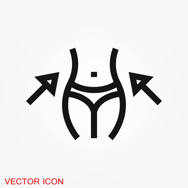 Значок Тела Концептуальная Иллюстрация Веб Сайта Знак Символ Элемент — стоковый вектор