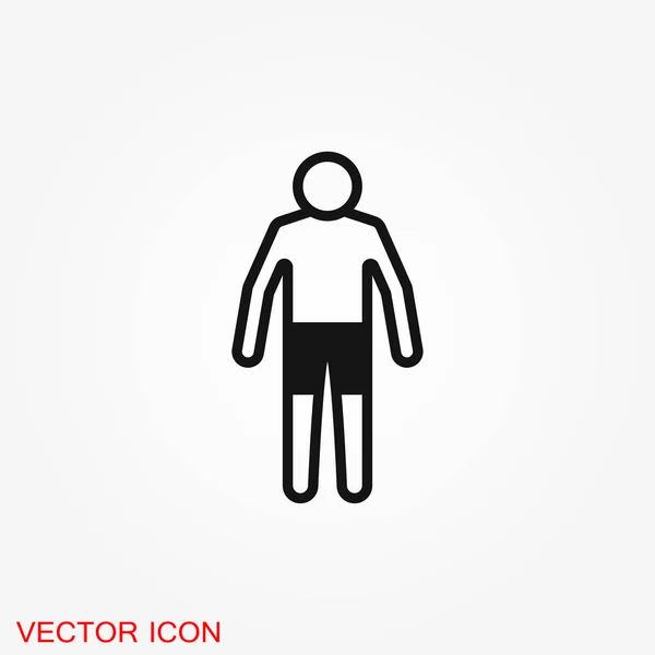 Icono Del Cuerpo Ilustración Del Concepto Para Web Site Signo — Vector de stock