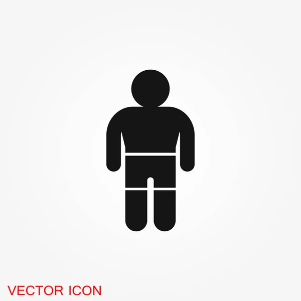 Lichaam Pictogram Concept Illustratie Bij Web Site Teken Symbool Element — Stockvector