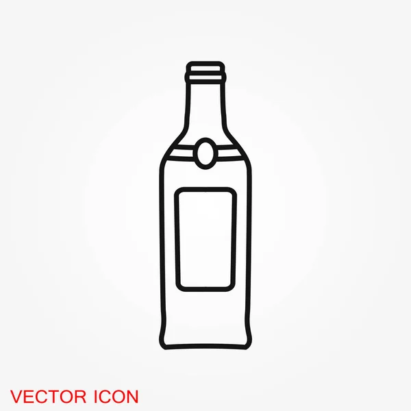 Fles Pictogram Platte Teken Voor Mobiele Concept Web Design Drink — Stockvector
