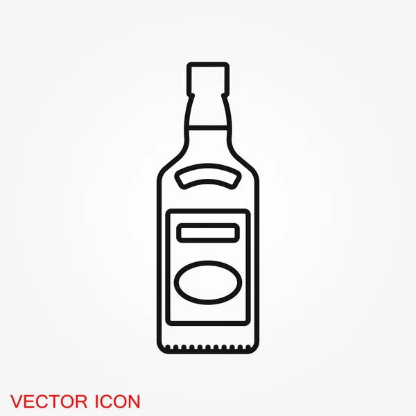 Icono Botella Signo Plano Para Concepto Móvil Diseño Web Beber — Vector de stock