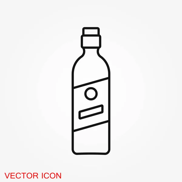 Bottle Icon Flat Sign Mobile Concept Web Design Drink Bottle — Stock Vector