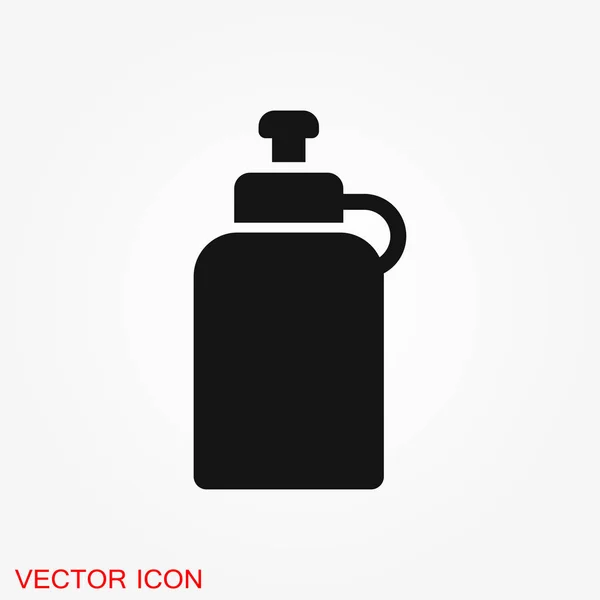 Flaschensymbol Flachschild Für Mobiles Konzept Und Webdesign Trinkflasche Für Fitness — Stockvektor
