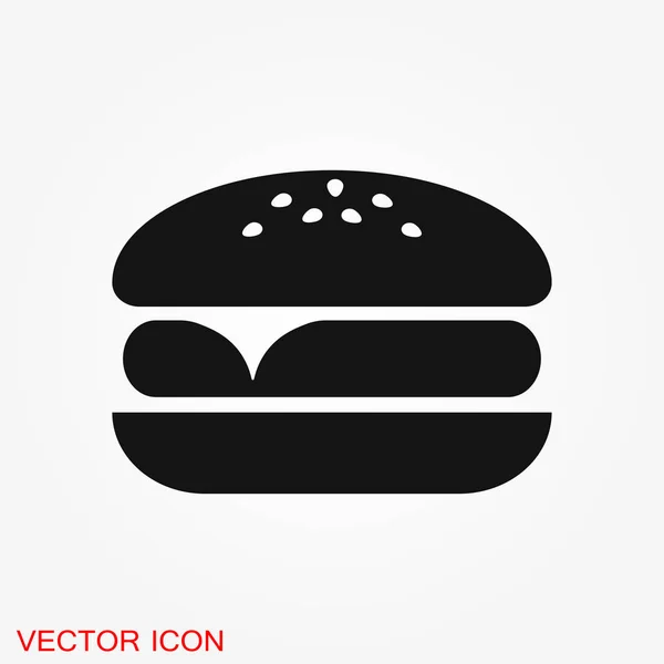 Burger simgesi. Vektör fast food UI ve Ux, Web sitesi veya mobile için ayarla