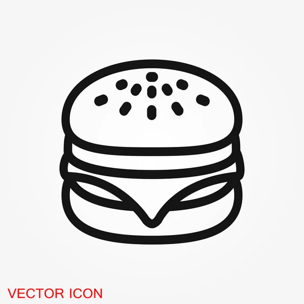 Icono Hamburguesa Vector Juego Comida Rápida Para Sitio Web Móvil — Vector de stock