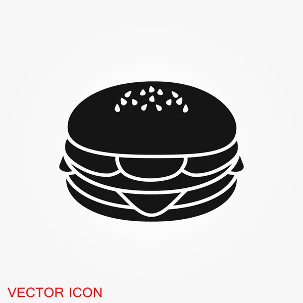 Burger Icon Vector Fast Food Set Website Mobile — Stock Vector