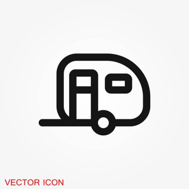 Basit kamp simgesi. Web ve mobil UI için kullanılacak Evrensel kamp simgeler