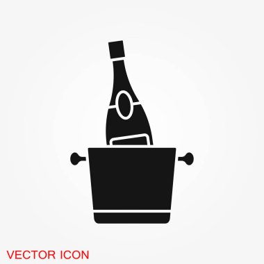 Bardak şampanya simgesini, kutlama kavramı simge beyaz arka plan üzerinde