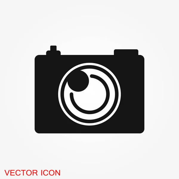 Icono Cámara Estilo Plano Moda Aislado Fondo — Vector de stock