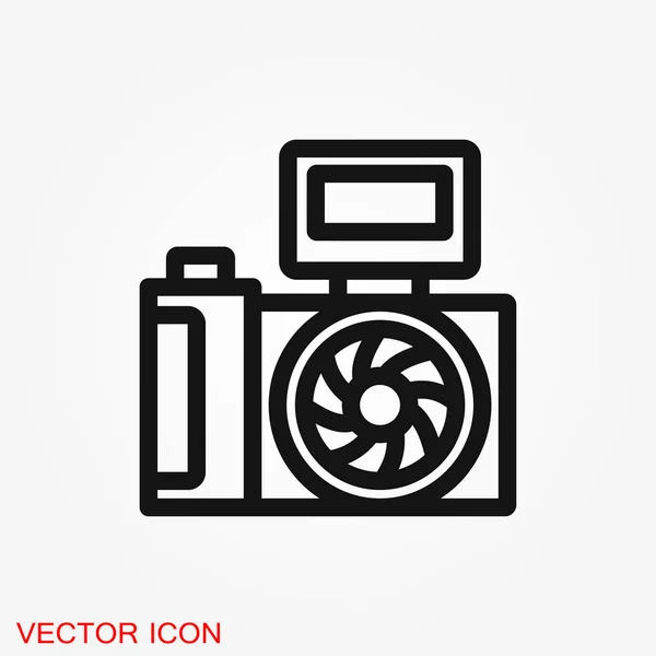 Icono Cámara Estilo Plano Moda Aislado Fondo — Vector de stock