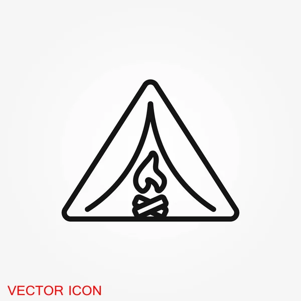 Icono Camping Simple Iconos Camping Universales Utilizar Para Interfaz Usuario — Vector de stock