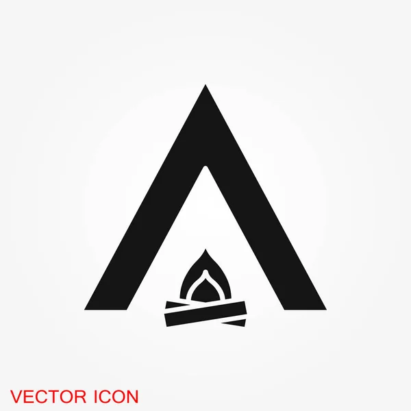 Eenvoudige Camping Pictogram Universele Camping Pictogrammen Gebruiken Voor Web Mobiele — Stockvector