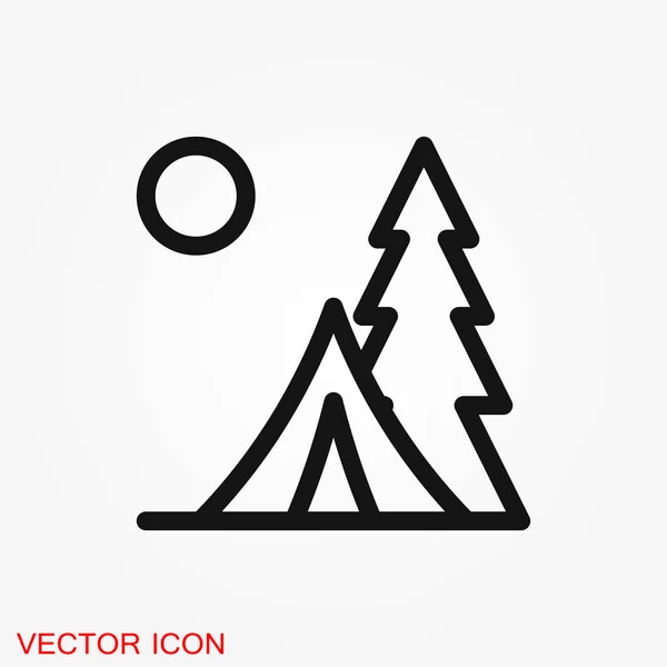 Icono Camping Simple Iconos Camping Universales Utilizar Para Interfaz Usuario — Archivo Imágenes Vectoriales