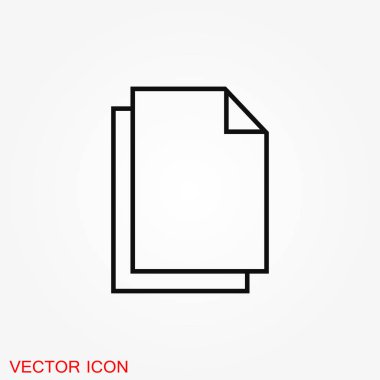 Kopyala simgesini. App işareti yinelenen. Basit Kullanıcı arabirimi öğesi. Eps10 vektör.