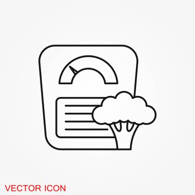 Diyet vektör simgesi, gıda diyet etiketleri izole arka plan diyet simgeler ve etiketleri, Gıda intoleransı.