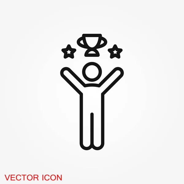 Champion Vector Icon Flat Design Web Mobile App — Stock Vector