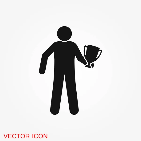 Champion Vector Icon Flat Design Web Mobile App — Stock Vector