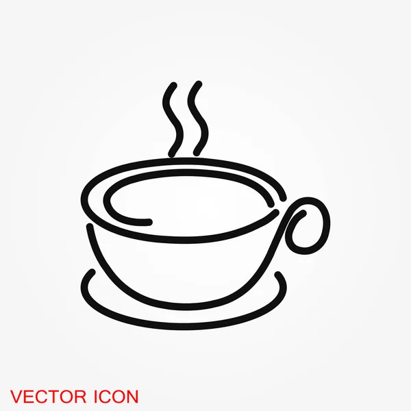 Coffee Cup Vector Icon Coffee Drink Symbol Stock Web Illustration — Stock Vector