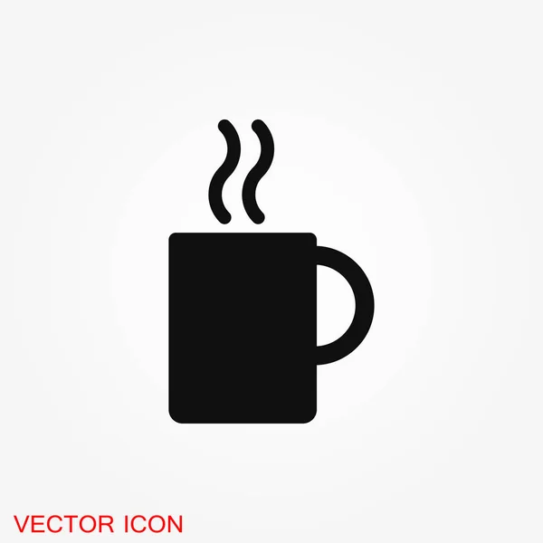 Ícone Vetor Xícara Café Café Bebida Símbolo Estoque Web Ilustração — Vetor de Stock