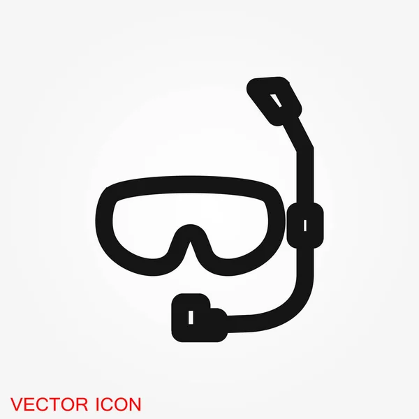 Icono Buceo Signo Vector Deporte Acuático Símbolo Para Diseño — Vector de stock