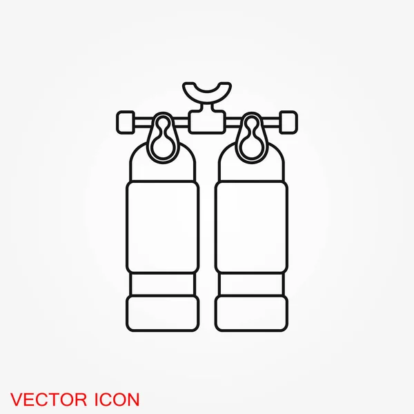 Diving Icon Water Sport Vector Sign Symbol Design — Stock Vector