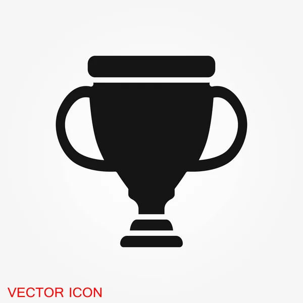 Trofeo Taza Vector Icono Símbolo Silueta Competición Deportiva Ilustración Vectorial — Archivo Imágenes Vectoriales