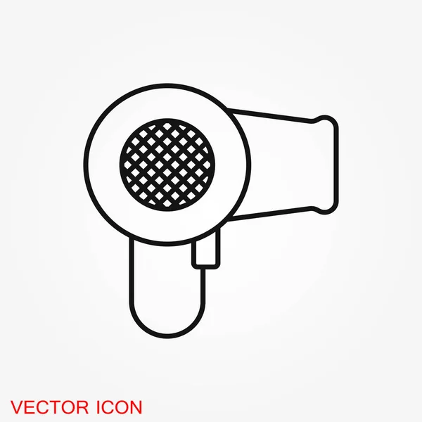 Hairdryer Vector Icon Hair Drying Symbol Modern Symbol — Stock Vector