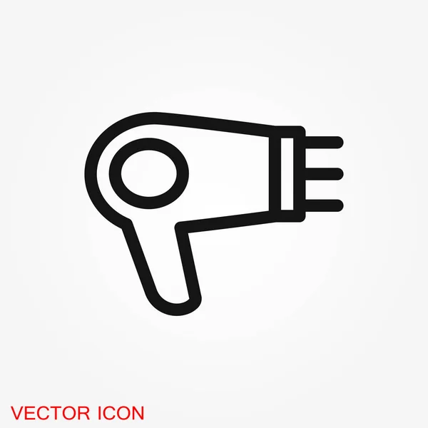 Hairdryer Vector Icon Hair Drying Symbol Modern Symbol — Stock Vector