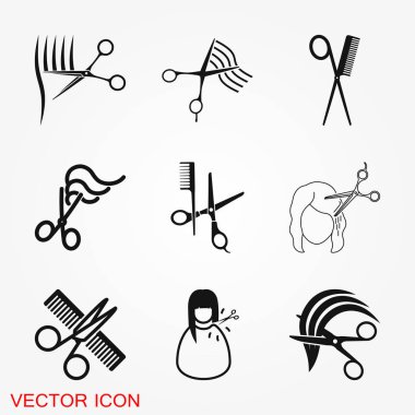 Simge vektör işareti simgesi tasarım için berber