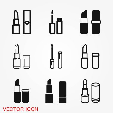 Ruj simgesi, ruj düz logosu, tasarım için vektör işareti sembolü