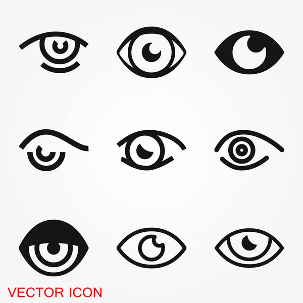 眼睛向量图标 向量最好的平面图标 矢量符号符号的设计 — 图库矢量图片