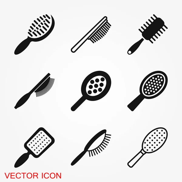 Brosse Cheveux Logo Illustration Signe Vectoriel Symbole — Image vectorielle