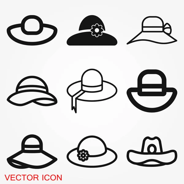 Логотип Значка Шляпы Векторный Знак Дизайна — стоковый вектор