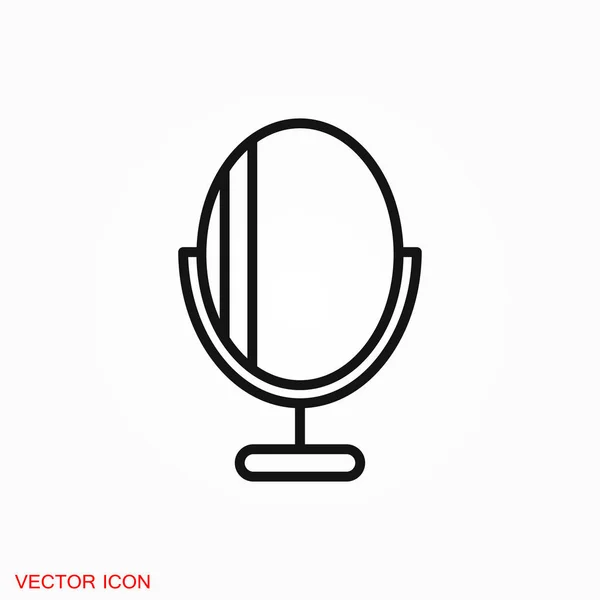 Mirror Icon Logo Vector Sign Symbol Design — Stock Vector