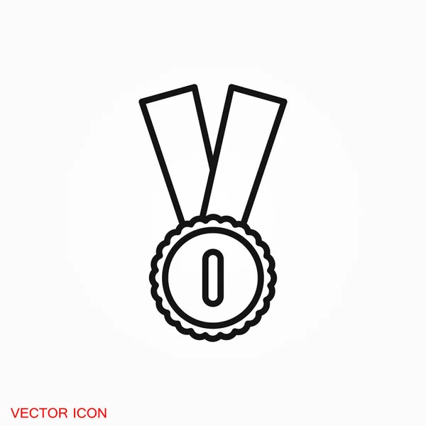Icono Medalla Símbolo Medalla Para Sitio Web — Vector de stock
