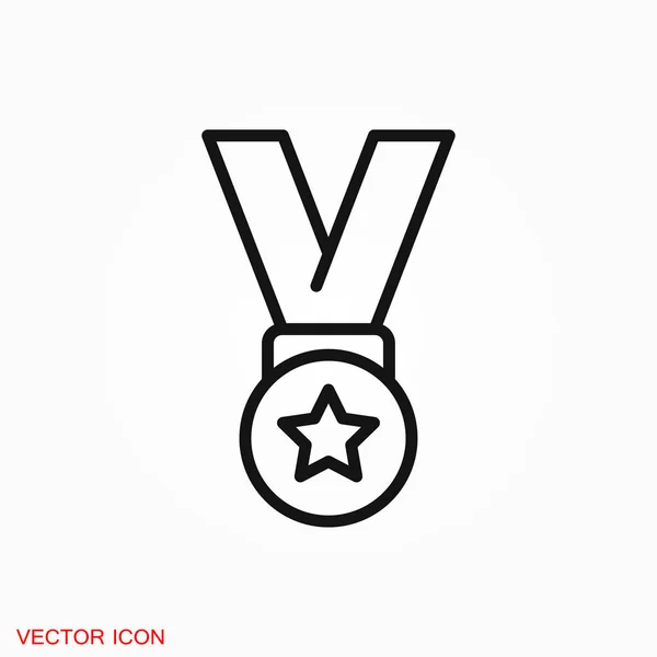 Icono Medalla Símbolo Medalla Para Sitio Web — Vector de stock