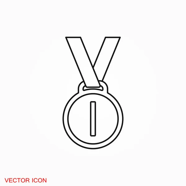 Icono Medalla Símbolo Medalla Para Sitio Web — Vector de stock