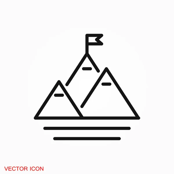 Berg Symbol Logo Vektor Zeichen Symbol Für Design — Stockvektor