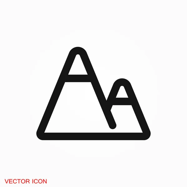 Berg Symbol Logo Vektor Zeichen Symbol Für Design — Stockvektor