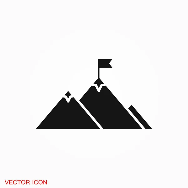 Berg Symbol Logo Vektor Zeichen Symbol Für Design — Stockvektor