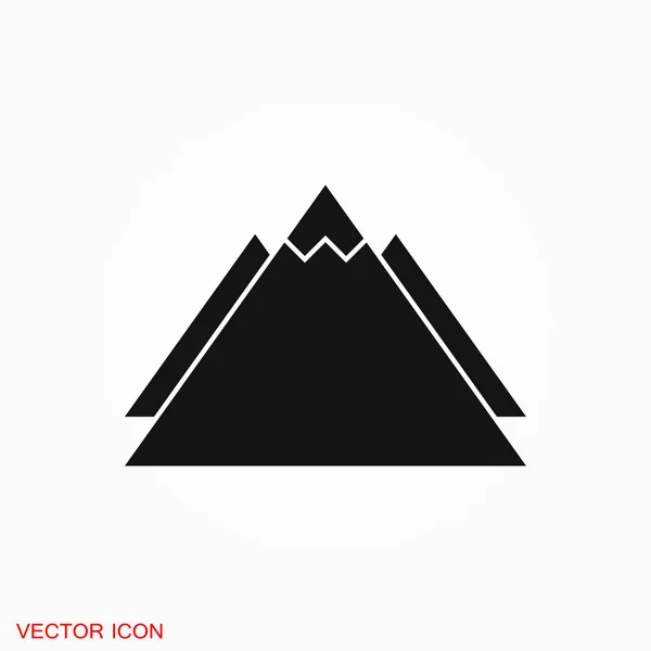 Berg Symbol Logo Vektor Zeichen Symbol Für Design — Stockvektor