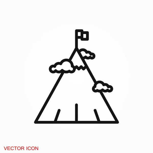 Logotipo Icono Montaña Símbolo Signo Vector Para Diseño — Vector de stock