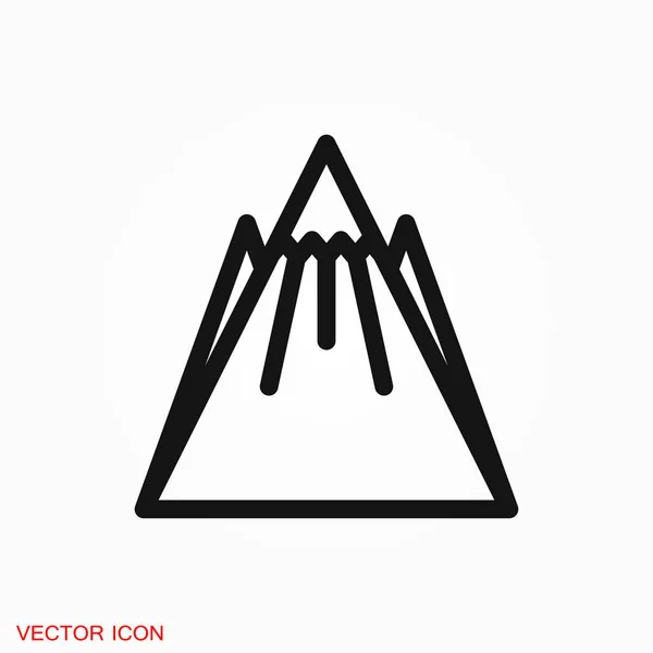 Berg Symbol Logo Vektor Zeichen Symbol Für Design — Stockvektor