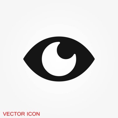 göz vektör simgesi, vektör en iyi düz simgesi, logo, illüstrasyon, vektör işareti simgesi tasarım için