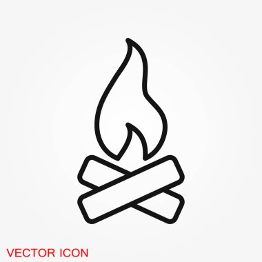 Yangın kutsal kişilerin resmi logosu, illüstrasyon, vektör işareti simgesi tasarım için