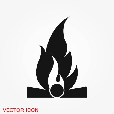 Yangın kutsal kişilerin resmi logosu, illüstrasyon, vektör işareti simgesi tasarım için