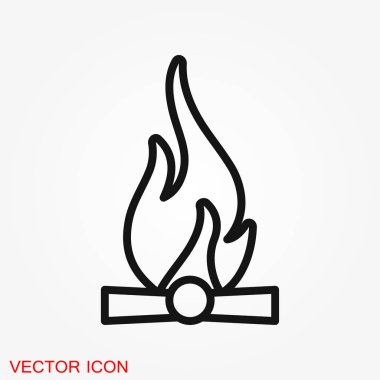Yangın kutsal kişilerin resmi logosu, illüstrasyon, vektör işareti simgesi tasarım için